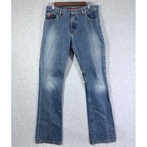 Guess Jeans Womens Size 29 (Fits 30x31) Straight Stretch Distressed Whiskering